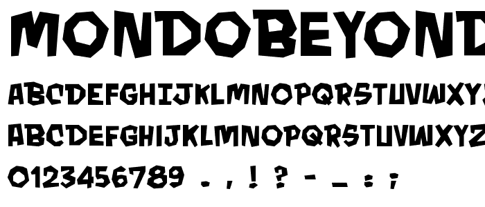 MondoBeyondo BB Bold font